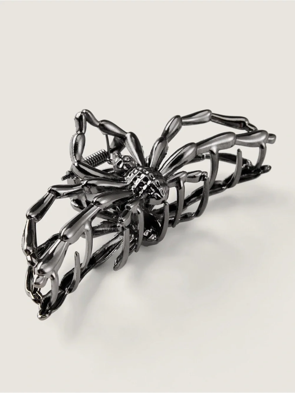 Gothic Black Metal Halloween Spider Hair Claw Clip